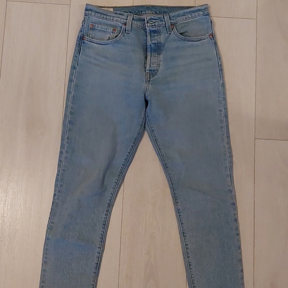 Levi's 501 Stretch Skinny Jeans W28 L28 Tango Light Wash - Picture 6 of 9